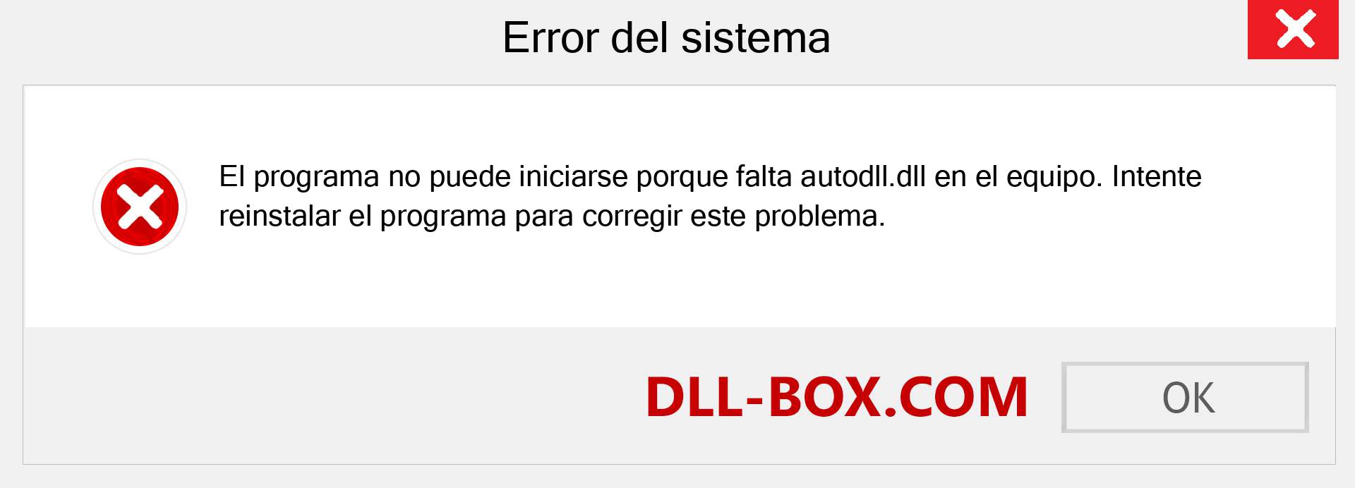 ¿Falta el archivo autodll.dll ?. Descargar para Windows 7, 8, 10 - Corregir autodll dll Missing Error en Windows, fotos, imágenes